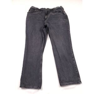 Abercrombie & Fitch Jeans Womens‎ 34/18 Black 90s Straight Ultra High Rise